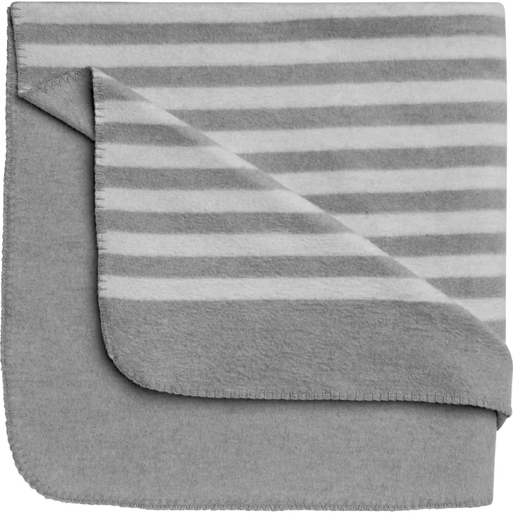 biberna 0837476 Melange Wohndecke 1x 150x200 cm STREIFEN, sturmgrau, 1x 150x200 cm – Bild 3