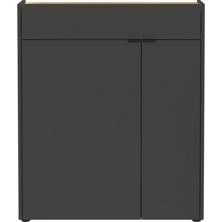 Germania Mehrzweckschrank 1319-549 GW-Ameca, in Graphit/Navarra-Eiche-Nb, mit Türdämpfung, 83 x 99 x 22 cm (BxHxT) – Bild 4