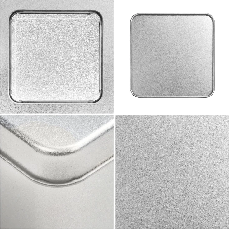 Kurtzy Vorratsdose 10er Pack Silberne Metalldosen - Kleine Metallboxen 9x9xH5,7cm, Metall, (10-tlg) – Bild 4