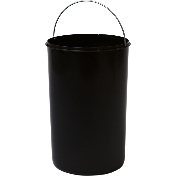 Hailo Inneneimer 1225049 schwarz 20 Liter 418 x 271 mm rund mit Henkel