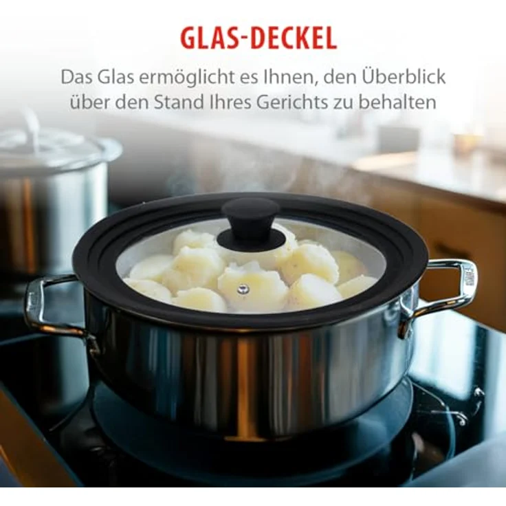 Glasdeckel mit Silikonring 28cm ALPINA – Bild 8