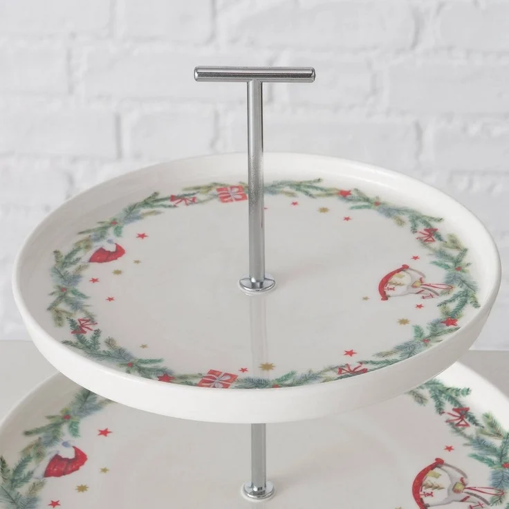 BOLTZE GRUPPE GmbH Etagere FLORENZA, Keramik, (1 Stk, einzeln), zweistöckige Etagere – Bild 2