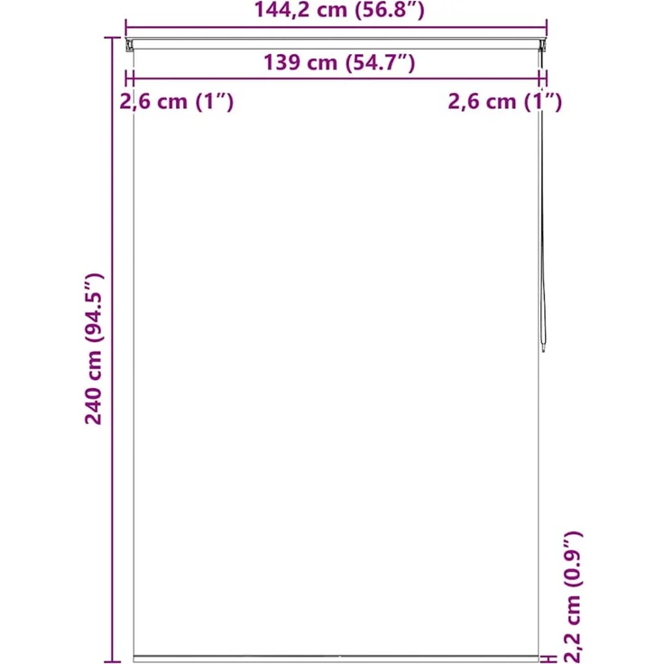 vidaXL Duschrollo 140x240 cm Seesternmuster 142862 – Bild 10