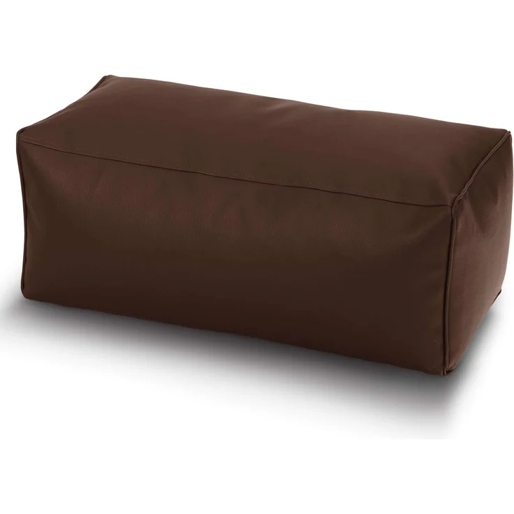 Green Bean® Sitzhocker aus Kunstleder - Pouf mit EPS Perlen Füllung - 70 x 33 x 28cm - perfekte Ergänzung zum Sitzsack - Dunkelbraun – Bild 1