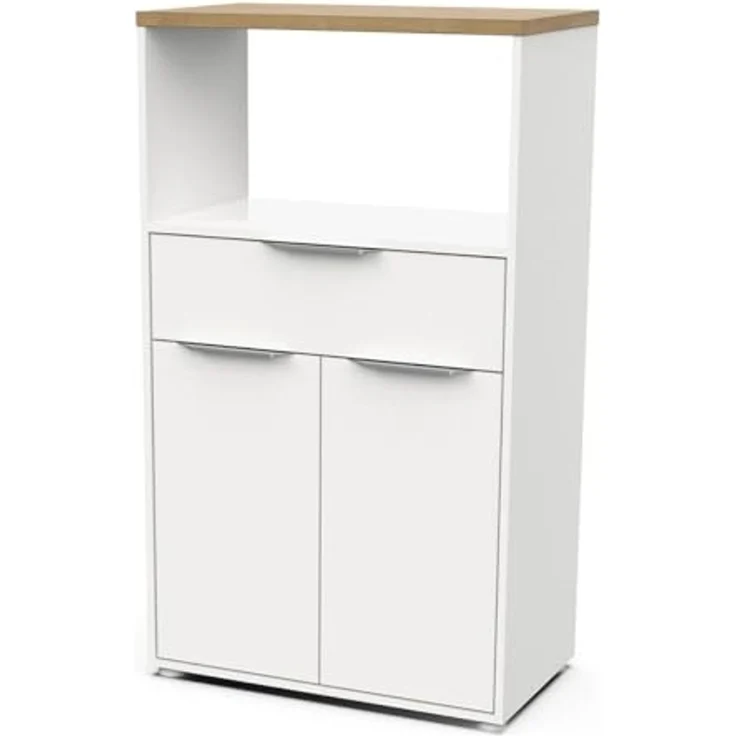 habeig Kücheninsel Küchenschrank Abstellschrank Küchenmöbel weiß 123x70cm, hochwertige dicke Materialien – Bild 5