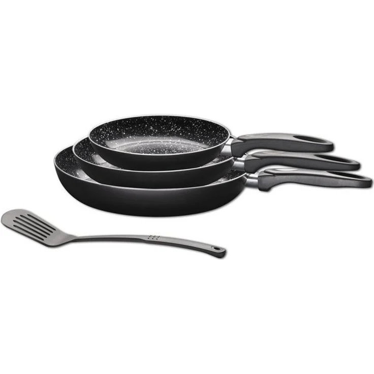 KING Pfannen-Set, Aluminium (Set, 4-tlg, je 1x Bratpfanne Ø 20 cm - H. 3,5 cm, Ø 24 cm - 4 cm, Ø 28 cm, 5 cm), Induktion – Bild 3