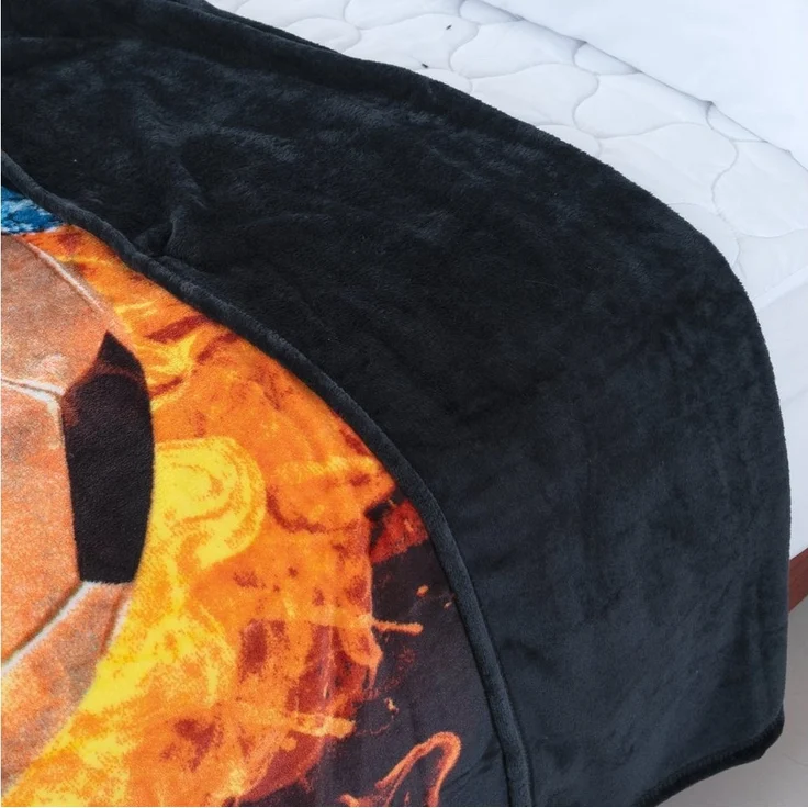 Wolldecke / Kuscheldecke / Fußball / 150x200cm, Brilliant, Fußball-Motiv – Bild 2
