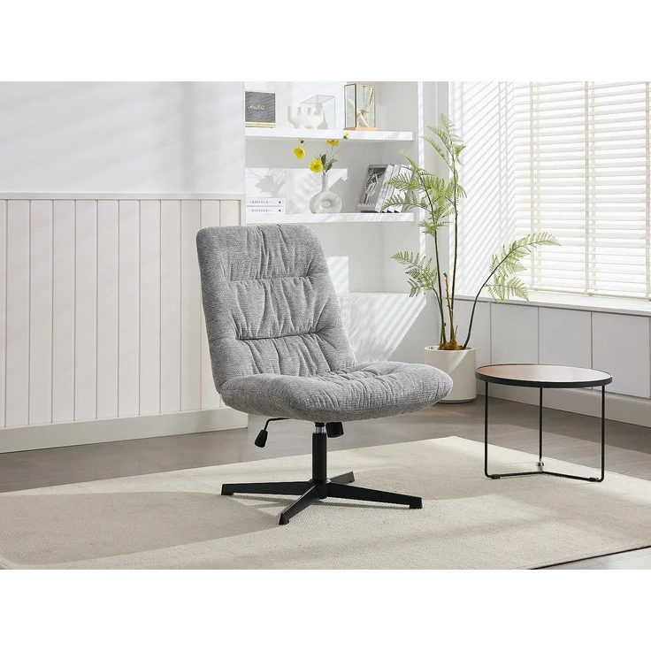 Vente-unique - SELENDO - Sessel mit gerader Rückenlehne - Metall - Grau - 68 x 77 x 104 cm – Bild 2
