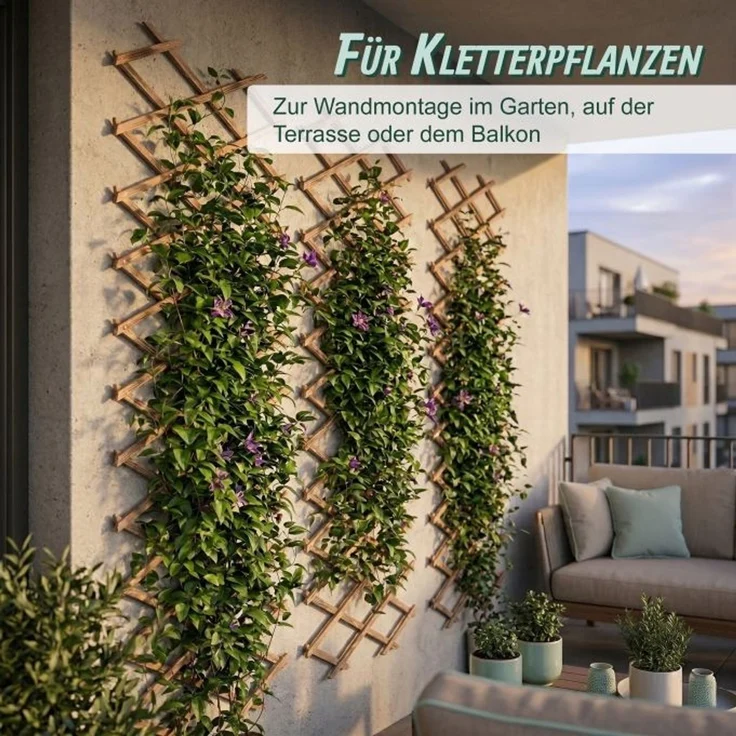Relaxdays Ausziehbares Rankgitter im 3er Set – Bild 2