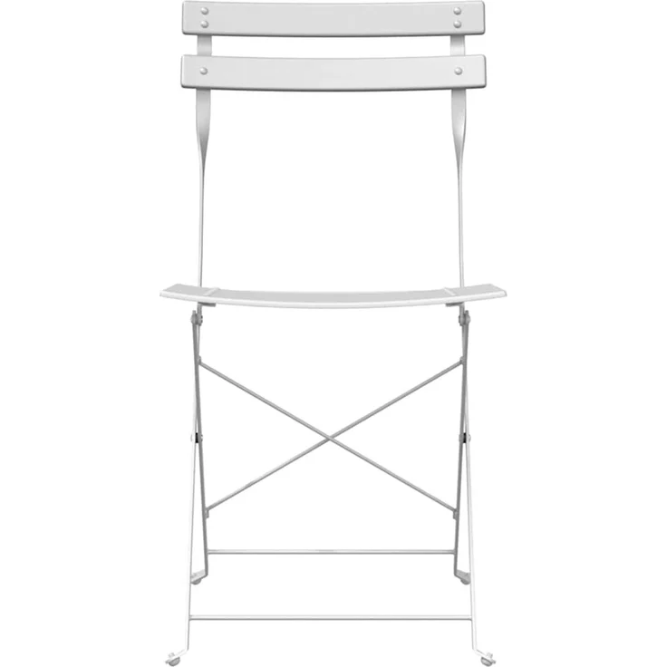 vidaXL Gartenklappstuhl 2 pcs Weiß 42 x 46 x 82cm Metall 42002956 – Bild 4