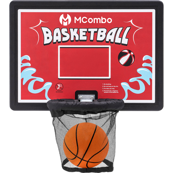 M MCombo Trampolin basketballkorb, Trampolin Zubehör Set BH07 (Rot)