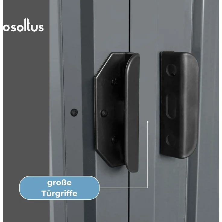 Mülltonnenbox Eco Duo 2 Mülltonnen 240 Liter 160 cm Stahl Anthrazit – Bild 5