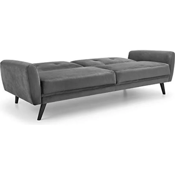 Julian Bowen Monza Sofabett aus dunkelgrauem Samt – Bild 4