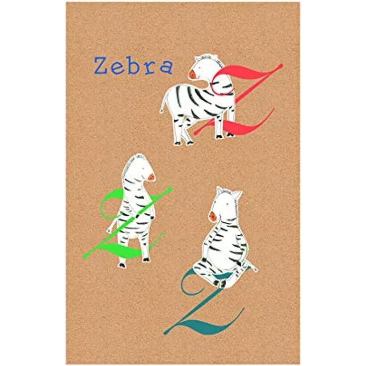 Komar ABC Animal Z, Wandbild Poster für Kinderzimmer, Buchstaben und Dekoration, ohne Rahmen, 50 x 70 cm, hochwertiger Druck auf Premium-Fotopapier, MADE IN GERMANY