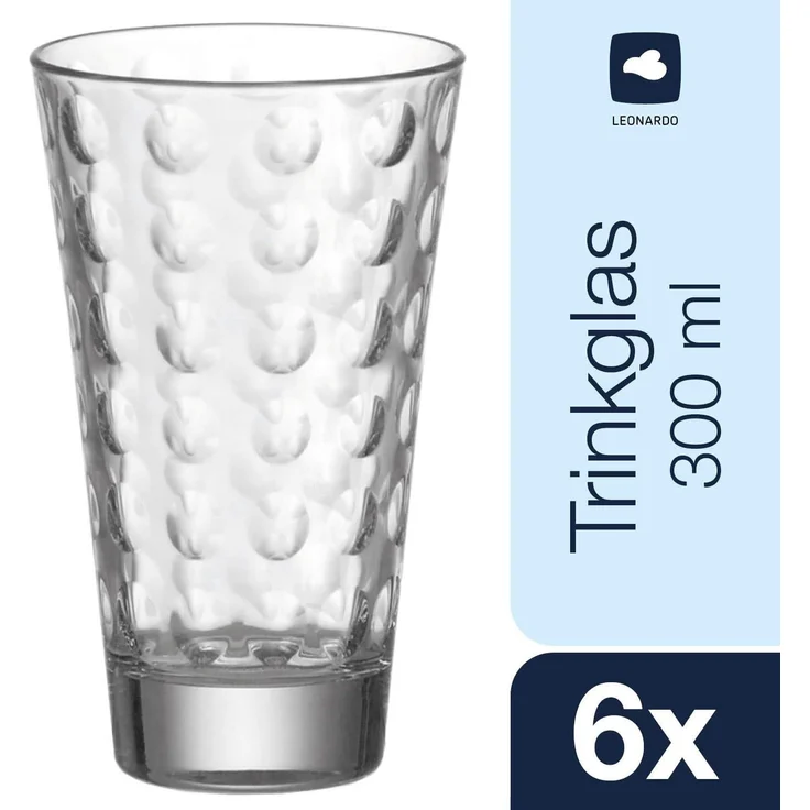 Leonardo OPTIC Trinkglas groß 300 ml 6er Set – Bild 2