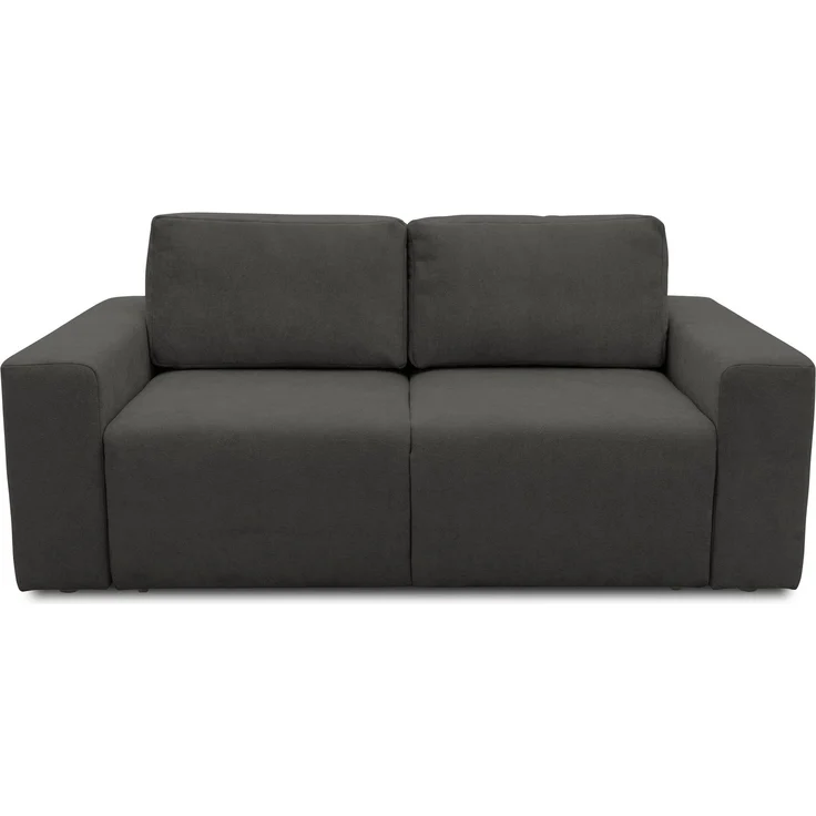 DOMO. collection Sofa 700 029, 2-Sitzer Couch mit Schlaffunktion und Federkernpolsterung, lose Rückenkissen, Polstergarnitur, 192 x 116 x 85 cm (BxTxH), grau – Bild 1