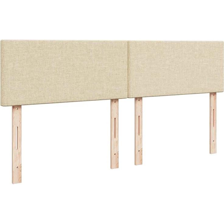 vidaXL Boxspringbett mit Matratze Creme 180x200 cm Stoff 3289833 – Bild 12