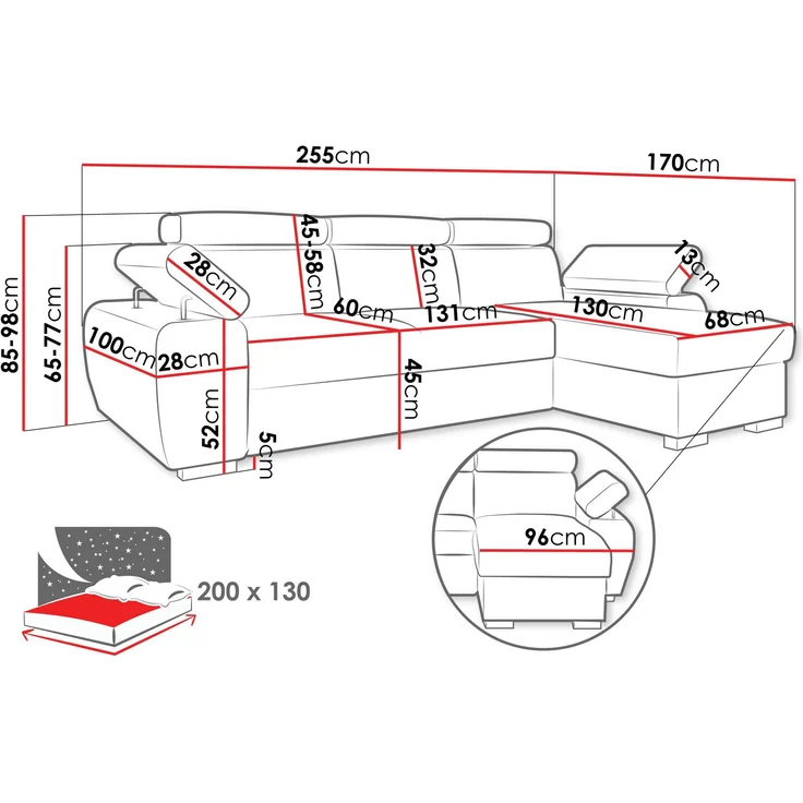 Ecksofa Kolpoi L (Farbe: Lumo 65) – Bild 6