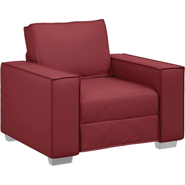 vidaXL Sofa-Sessel Weinrot 100 cm Kunstleder 4105042 – Bild 2