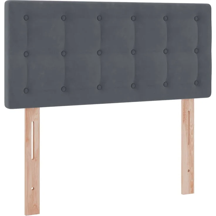 vidaXL Aufbewahrungsbett mit Kopfteil Dunkelgrau 90 x 200 cm Samt 3370852 – Bild 9