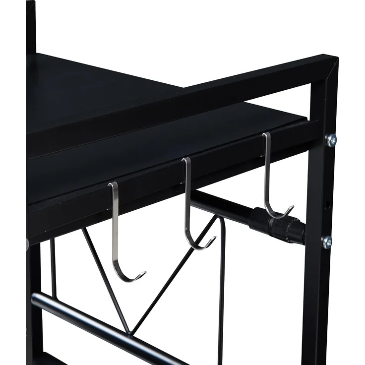 Küchenregal Sorsele verstellbar 79x40-63x32 cm Schwarz [en. casa] – Bild 8