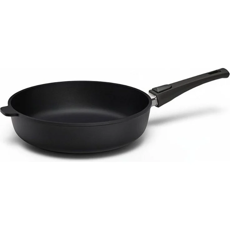 Hoffmann Germany Bratpfanne STONIQ PFAS-frei Ø 28 cm hoher Rand – Made in Germany, Aluguss (1-tlg, 1x Pfanne Ø 28 cm mit hohem Rand), abnehmbarer Griff, backofenfest bis 300°C, Induktion Schmorpfanne – Bild 4