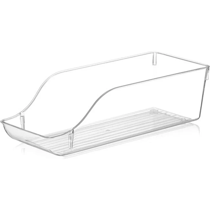 2 Stück Kühlschrank Organizer 15 x 10 cm, offenes Design in Transparent