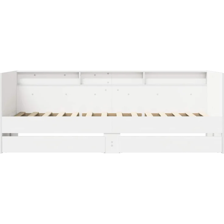 vidaXL Tagesbett mit Schubladen mit Regal Weiß Holzwerkstoff 3429637 – Bild 5