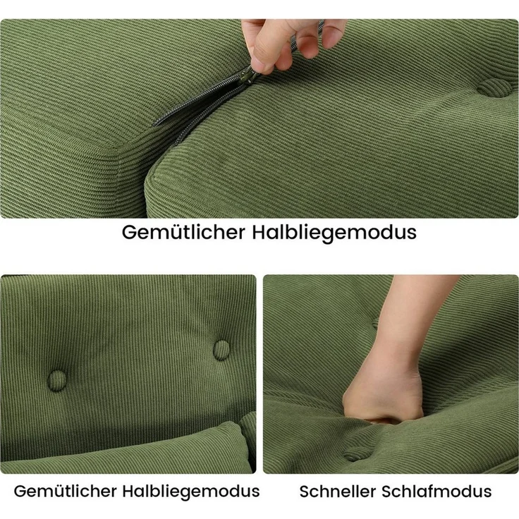 COMHOMA Kindersofa Schlafsofa Bodensofa Klappbar Bodensessel mit Schlaffunktion bettsofa – Bild 2