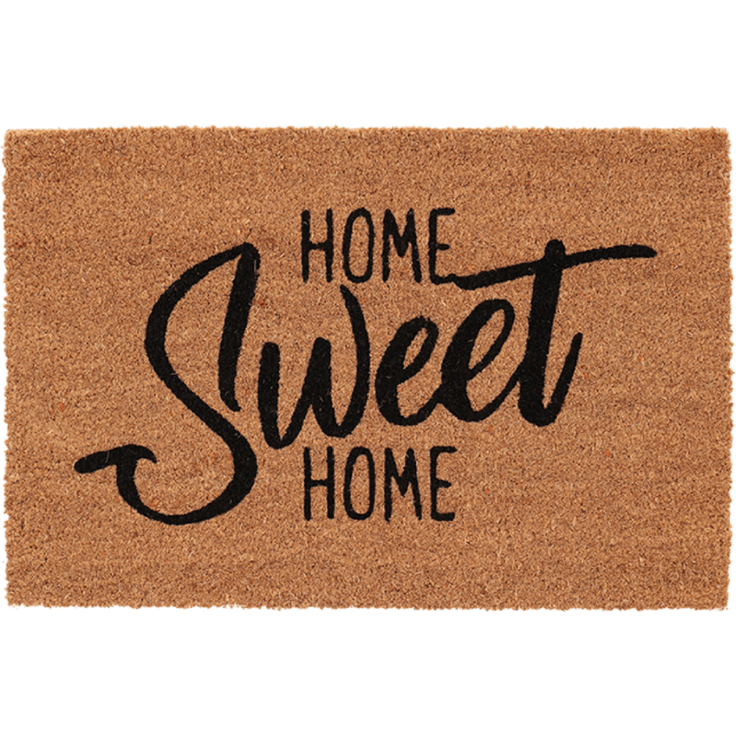 Fußmatte HOME SWEET HOME Kokosfaser, PVC, 40x60 cm, rutschfest für innen & außen