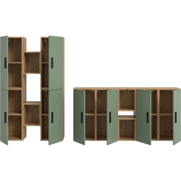 The One Wohnkombination in Smoke Green Nachbildung – Bild 3