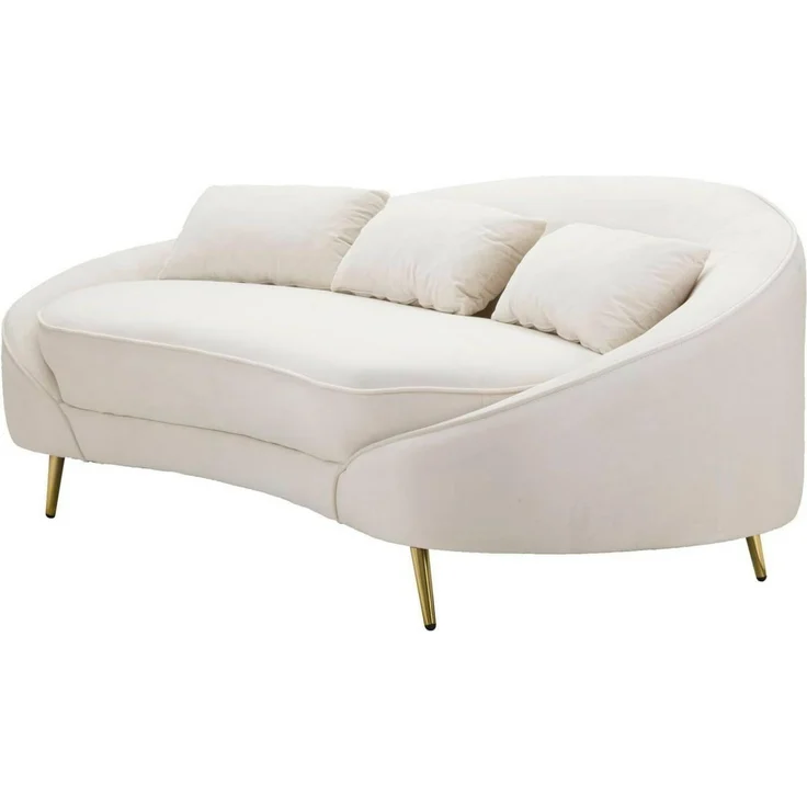 Dmora Sofa 3-Sitzer Pace 185x84 cm Weiß, Kissen Inklusive – Bild 5