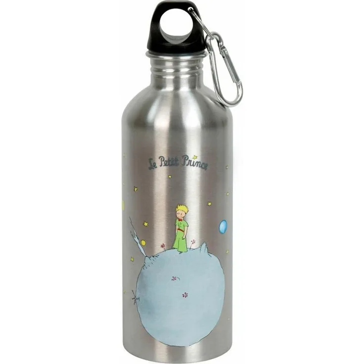 Könitz Flasche Cool Bottle - Le Petit Prince, Thermoflasche, Outdoorflasche, Doppelwandig mit Verschluss, Edelstahl, Silbern, 600 ml, 11 9 244 1365