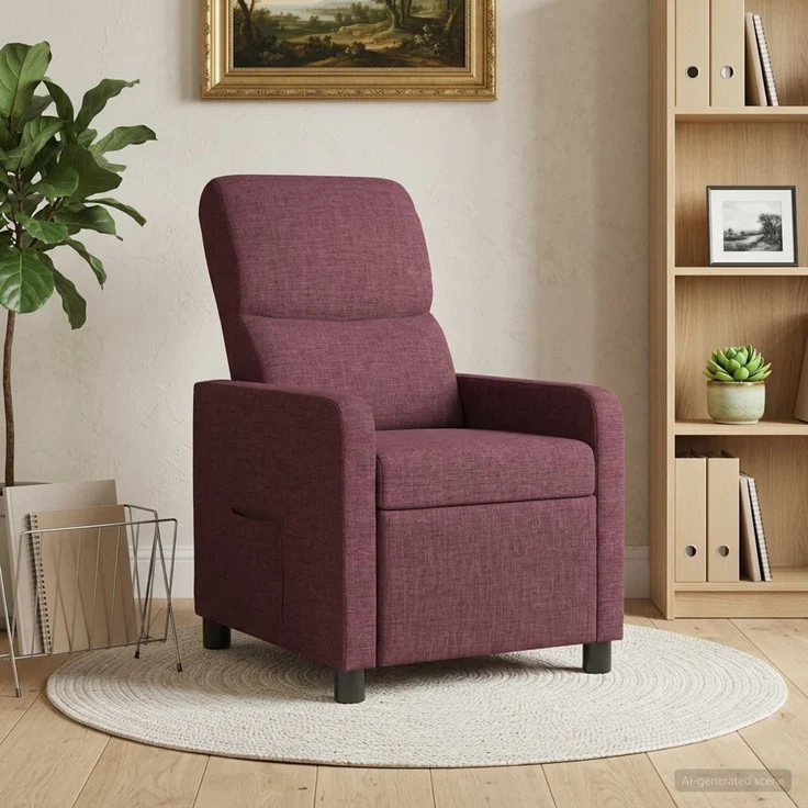 vidaXL Liegesessel Lila Polyester 42034828 – Bild 3