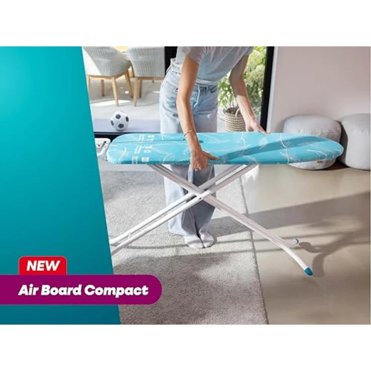 Leifheit Bügelbrett Air Board M Compact, höhenverstellbar 78-98 cm, Bügelfläche 120 x 38 cm, Zwei-Seiten-Bügeleffekt, ultraleicht mit Thermo-Reflect-Bezug – Bild 6