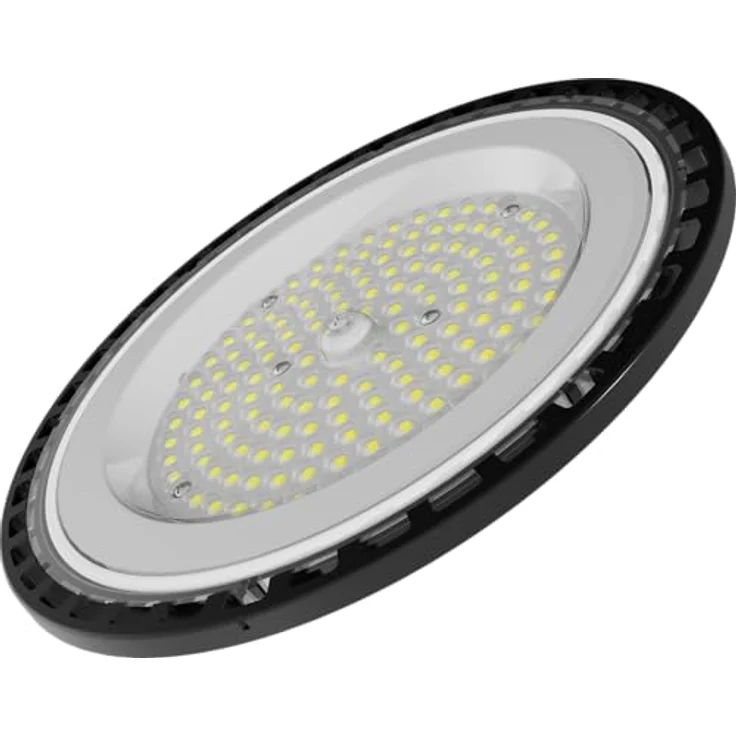Berger & Schröter LED Strahler UFO High Bay Light 100 W, 12000 Lumen, 6500 K Weißlicht, IP66, Industriebeleuchtung, Schwarz – Bild 4