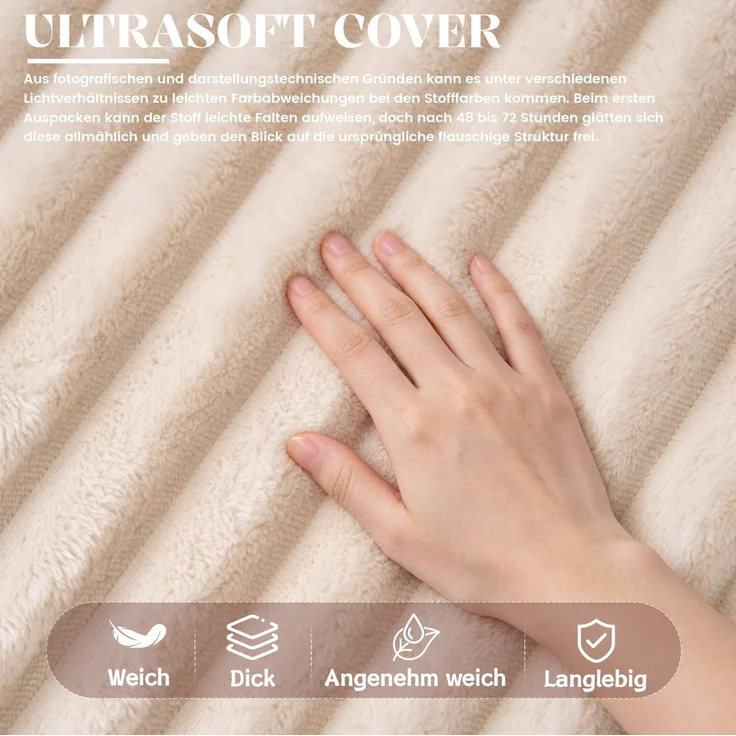 Sitzsack 90cm×90cm×59cm mit ergonomischer Rückenlehne und Memory-Schaum-Füllung – Bild 10