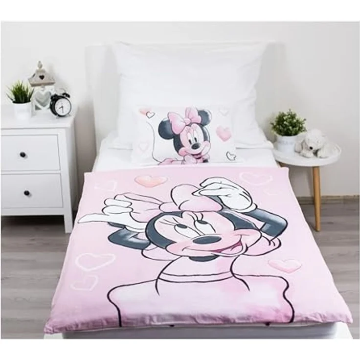 Disney Minnie Mouse Baby Bettwäsche Blush Pink 100x135 cm, Baumwolle – Bild 2