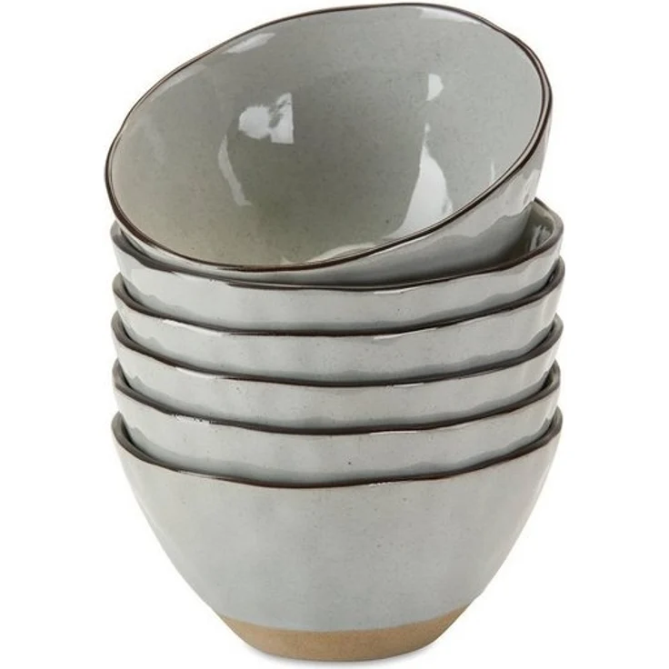 Mirabeau Geschirr-Set Schüssel 6er Set Biarré grau, Steinzeug – Bild 4