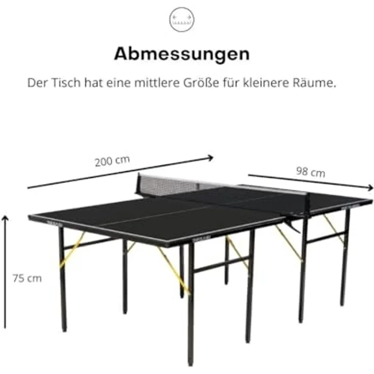 Tischtennistisch 75% Midi Pegasi Black Indoor – Bild 2
