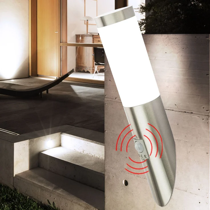 LED Außenlampe mit Bewegungsmelder aus Edelstahl – Bild 8