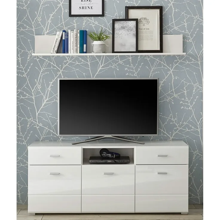 TV-Board >Ella< in Weiß - 140x60x42cm (BxHxT)