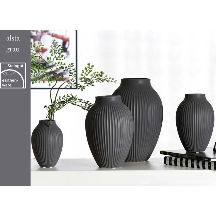 Ritzenhoff & Breker Alsta Vase 27,5 cm 2er Set - Grau – Bild 2