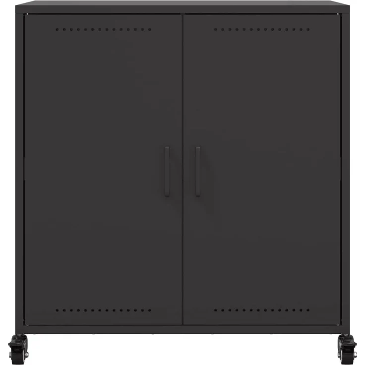vidaXL Sideboard Schwarz 68x39x72 cm Stahl 846656 – Bild 5