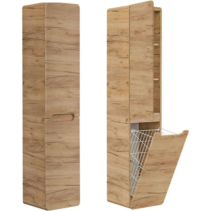 Badmöbel Set LUTON-56-CRAFT, Wotan Eiche Nb, B/H/T ca. 130/200/46 cm – Bild 8