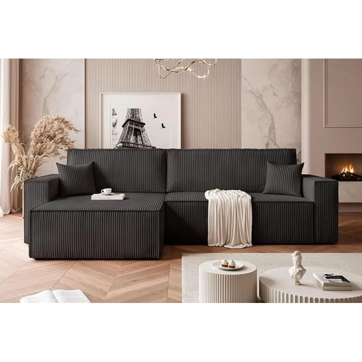 Komfortables XL-Ecksofa mit Schlaffunktion und Stauraum – Bild 2
