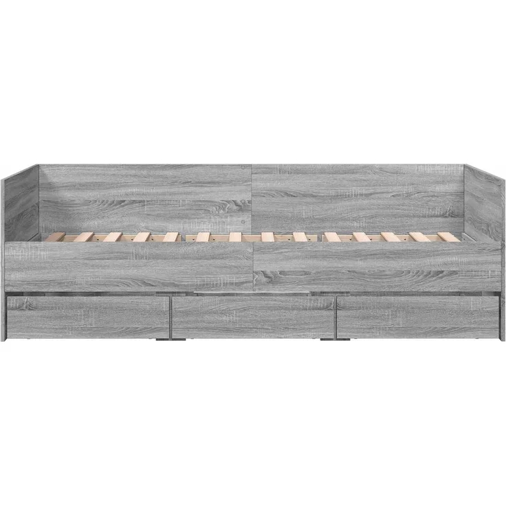 vidaXL Tagesbett mit Schubladen mit Kopfteil Grau Sonoma Holzwerkstoff 3429633 – Bild 5