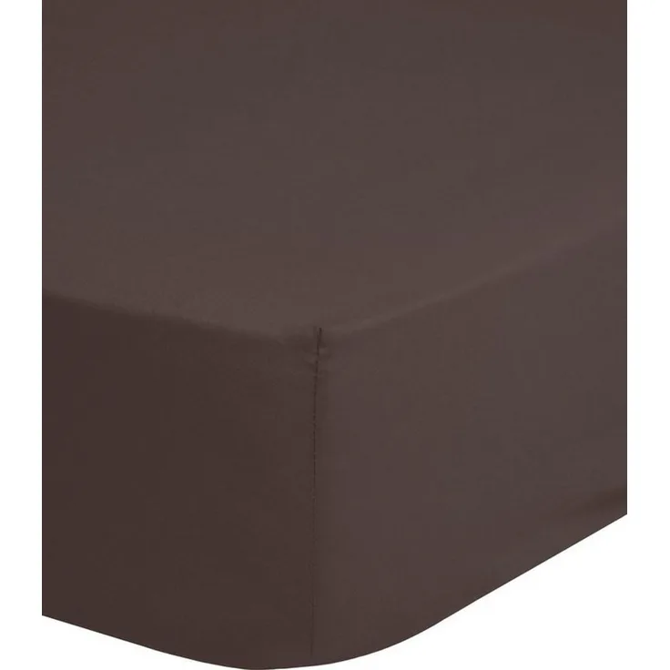 hip Mako Satin Spannbettlaken 1 teilig 180 X 200 cm Brown