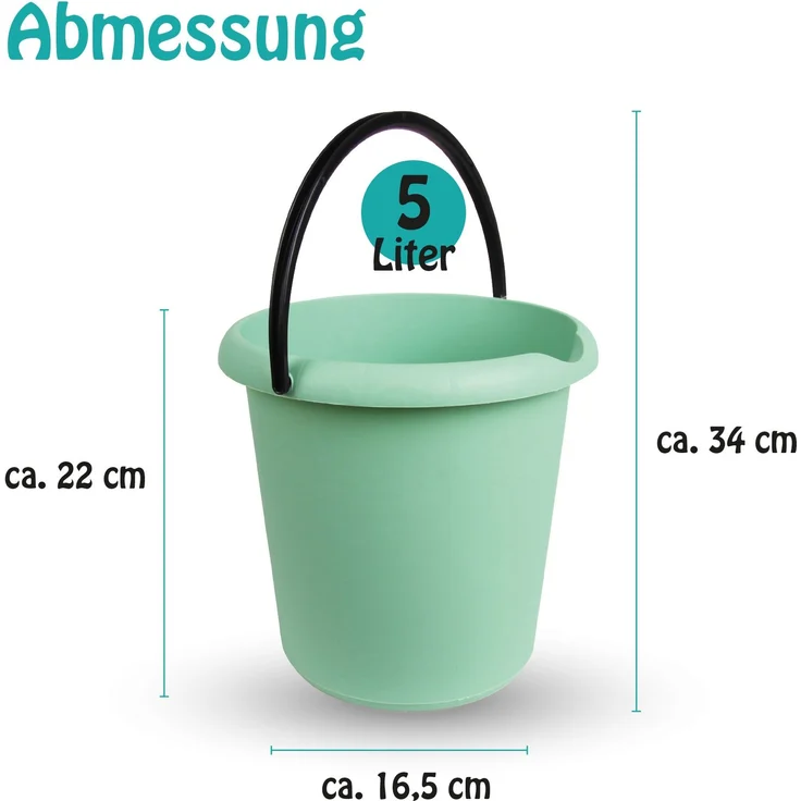 Eimer 5 Liter - Kunststoffbügel – Bild 7