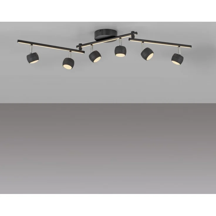 JUST LIGHT 11403-18 JARIK Deckenleuchte 6-flammig schwarz 3000K – Bild 5